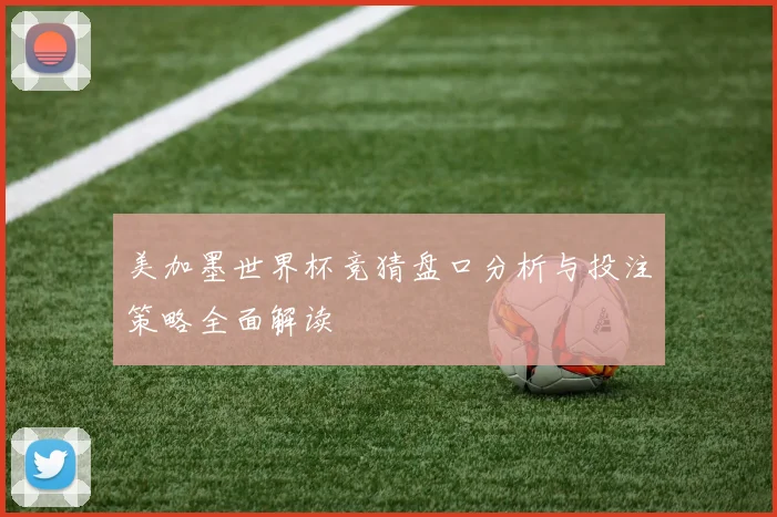 美加墨世界杯竞猜盘口分析与投注策略全面解读